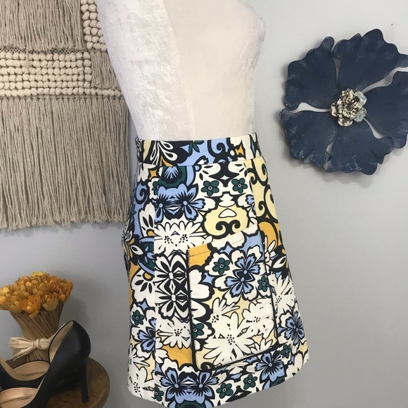 Zara floral mod print skirt - Picture 2 of 8